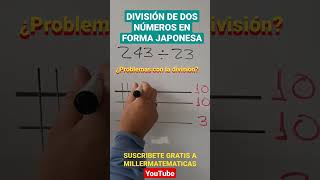 Division inexacta de un numero por dos cifras en forma japonesa🚀Ejemplo 2📌Millermatematicas [upl. by Riada]