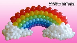 Balloon Rainbow Decoration Birthday Ballon Regenbogen Dekoration Geburtstag [upl. by Enajaras]