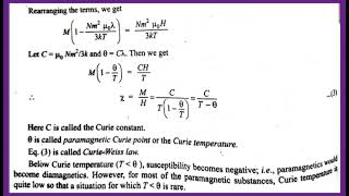 Weiss Theory of Paramagnetism [upl. by Macnamara]