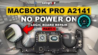 MacBook Pro 16 Inch A2141 Not Powering on Nand Chips Short Dead Logic Board Repair [upl. by Yager]