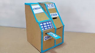 How to Make Mini ATM Machine Cardboard [upl. by Eidolem]