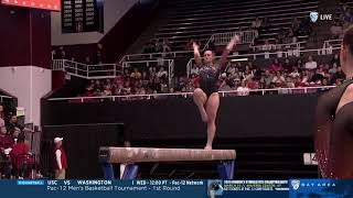 Chloe Widner Perfect 100 Beam Stanford vs Cal 31024 [upl. by Kunkle]