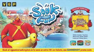 Summer Offer at VGP Universal Kingdom amp Aqua Kingdom  Save 10 on booking tickets online [upl. by Claudian]