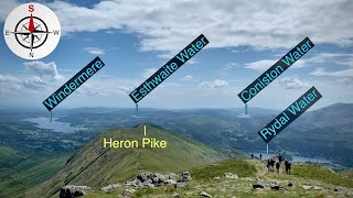 Great Rigg  Labelled Summit View Panorama  Lake District Wainwright Fells [upl. by Aleta712]