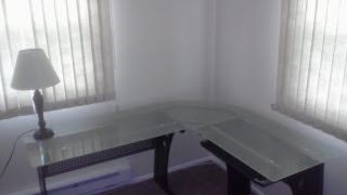 Techni Mobili Lshaped Glass Computer Desk [upl. by Crockett829]