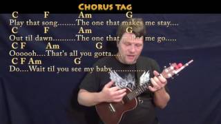 Play That Song Train Ukulele Cover Lesson in C with ChordsLyrics [upl. by Mckinney]