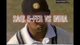 SAQLAIN MUSHTAQS GREATEST 5 WICKET HAUL DESTROYING INDIA [upl. by Takken]