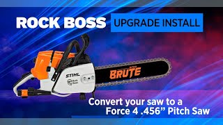 Changing the Stihl Rock Boss GS461 to BRUTE Chain with a 456quot Pitch [upl. by Marwin]