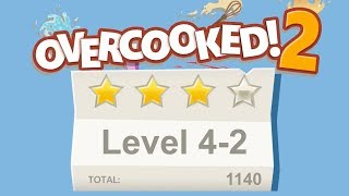 Overcooked 2 Level 42 4 stars 2 player Coop [upl. by Tioneb]