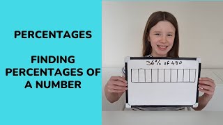 How to find the percentage of a number or amount  using the bar model [upl. by Riaj571]