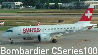 Very first Bombardier CSeries100 CGWXZ at Zurich Airport [upl. by Nesbitt]