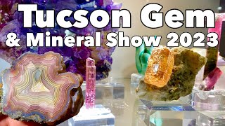 Tucson Gem amp Mineral Show 2023 Main Event w Black Opal Direct Agates Minerals amp Crystals part1 [upl. by Neau]