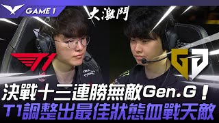 T1 vs GEN 頂尖對決！決戰十三連勝無敵GenG！T1調整出最佳狀態血戰天敵！Game 1  2024 LCK夏季賽 [upl. by Dowling679]