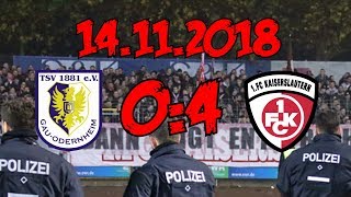 TSV GauOdernheim 04 1 FC Kaiserslautern  14112018  Pflichtsieg im Viertelfinale [upl. by Akinot]