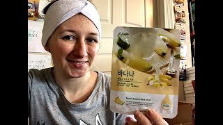 Review  Esfolio Banana Essence Mask Sheet [upl. by Jackquelin]