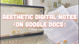 DIGITAL NOTE TAKING USING GOOGLE DOCS I How to make aesthetic notes on google docs ft EdrawMax [upl. by Nader]