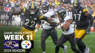 Baltimore Ravens vs Pittsburgh Steelers  2024 Week 11 Game Highlights [upl. by Oenire]