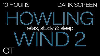 HOWLING WIND Sounds for Sleeping 2  Relax Study  BLACK SCREEN Real Storm Sounds SLEEP SOUNDS [upl. by Nikoletta]