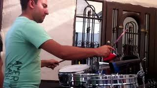 La SONORA DINAMITA ensayando  oscar jimenez en los timbales [upl. by Godiva]