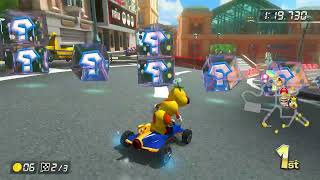 Mario Kart 8 Deluxe Wiggler Mach 8 Gameplay 150cc on DLC Track Madrid Drive [upl. by Dnivra]