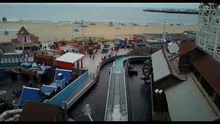 Loggers Revenge Flume Complete Ride Santa Cruz Beach Boardwalk [upl. by Isaak]