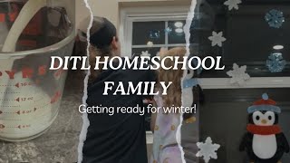 DITL Homeschool Family • Hot Chocolate Bombs • Winter Decorating [upl. by Ahtnicaj]