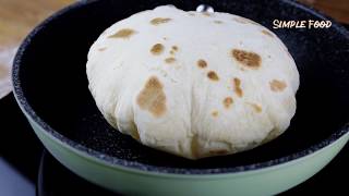 Only 3 Ingredients  Pita Bread at home  Flatbread Recipe No Oven No Yeast   Pita Bread Recipe [upl. by Rene]