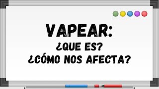 Vapear ¿Que Es y Como Nos Afecta [upl. by Garald]