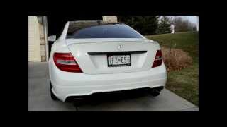 C350 coupe x pipe and secondary cats deleted [upl. by Ynatterb954]