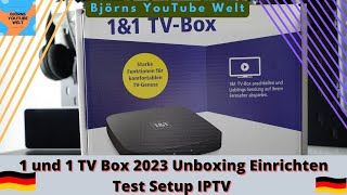 1und 1 TV Box 2023 Unboxing Einrichten Test Setup IPTV 1amp1 TVBox Android TV Receiver Setup UHD [upl. by Nwahsd]