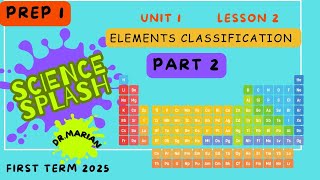 ساينس أولي اعداديElements classificationlesson 2Unit 1part 2grade7prep1The periodic table [upl. by Nosyrb750]