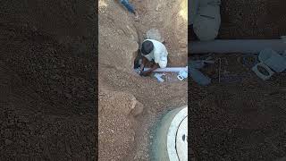 PVC pipe repairshortvedio viralvideo construction civilwork [upl. by Id]