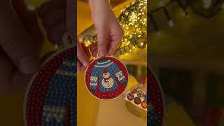 🎄✨ Ornamente roșii de diamante pentru Crăciun pe plăci de lemn – DIY ✨🎄 [upl. by Emse]