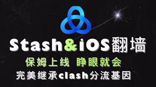 Stash苹果手机iPad翻墙客户端 Stash懒人配置  Stash设置去广告与配置分流规则集  Stash开启覆写 继承Clash规则分流与自动切换节点 stash添加配置文件 科学上网教程 [upl. by Nirrak]