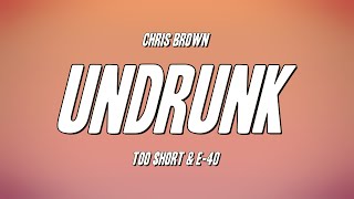 Chris Brown  Undrunk ft Too hort amp E40 Lyrics [upl. by Hardej]