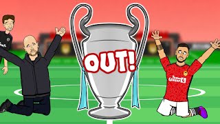 😂MAN UTD ARE OUT OF EUROPE😂 01 vs Bayern Parody Goals Highlights Champions League 2023 [upl. by Llenol799]