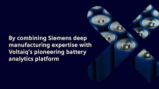 Siemens and Voltaiq collaborate to optimize battery manufacturing [upl. by Yenahs985]