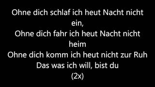 Ohne Dich Münchner Freiheit lyrics [upl. by Ahserkal715]