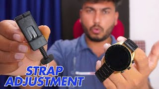 How To Adjust Metal Smart Watch Strap  Watch Strap Adjustment [upl. by Jeavons]