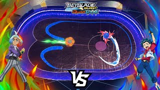 Ruin Pandemonium VS Ultimate Valkyrie  Beyblade Burst QuadStrike Battle [upl. by Gall]