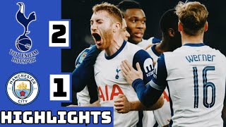 Tottenham vs Man City 21 HIGHLIGHTs  Werner Sarr goal Spurs full Time Celebrations [upl. by Idolah761]