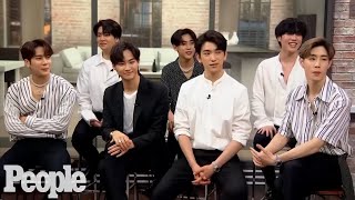 KPop Group GOT7 Reveal Fan Stories Surprise Facts amp Play Confess Sesh In Interview  PeopleTV [upl. by Jsandye]