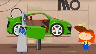 Dibujos animados de coches Doctora McWheelie Robot Handy [upl. by Coshow110]