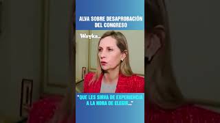 Así respondió congresista Alva sobre desaprobación del Congreso [upl. by Medrek]