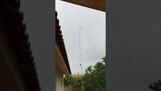 CushCraft R9 Vertical Antena  Under Heavy Storm  Depression Helen  2020 [upl. by Rialb437]