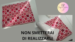 T1 Come realizzare una tovaglietta americana  Cartamodello Gratis  Idea San Valentino [upl. by Nazay]