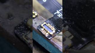 replacement of battery socket connector repair tech soldering repairphone shorts [upl. by Niven]