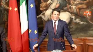 RENZI FELICI INVESTIMENTI CINESI IN ITALIA 141014 [upl. by Dorella]