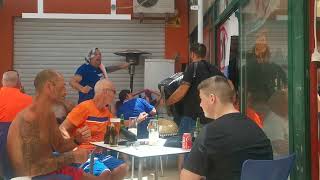 Penny Arcade in Benidorm in Rangers bar with a Spanish busker [upl. by Ulphi456]