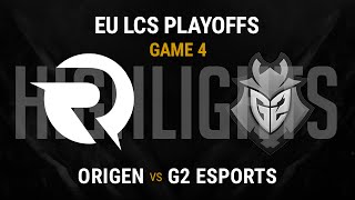 Origen vs G2 Esports Highlights Game 4  Grand Final EU LCS Spring Playoffs 2016  OG vs G2 G4 [upl. by Jereld]